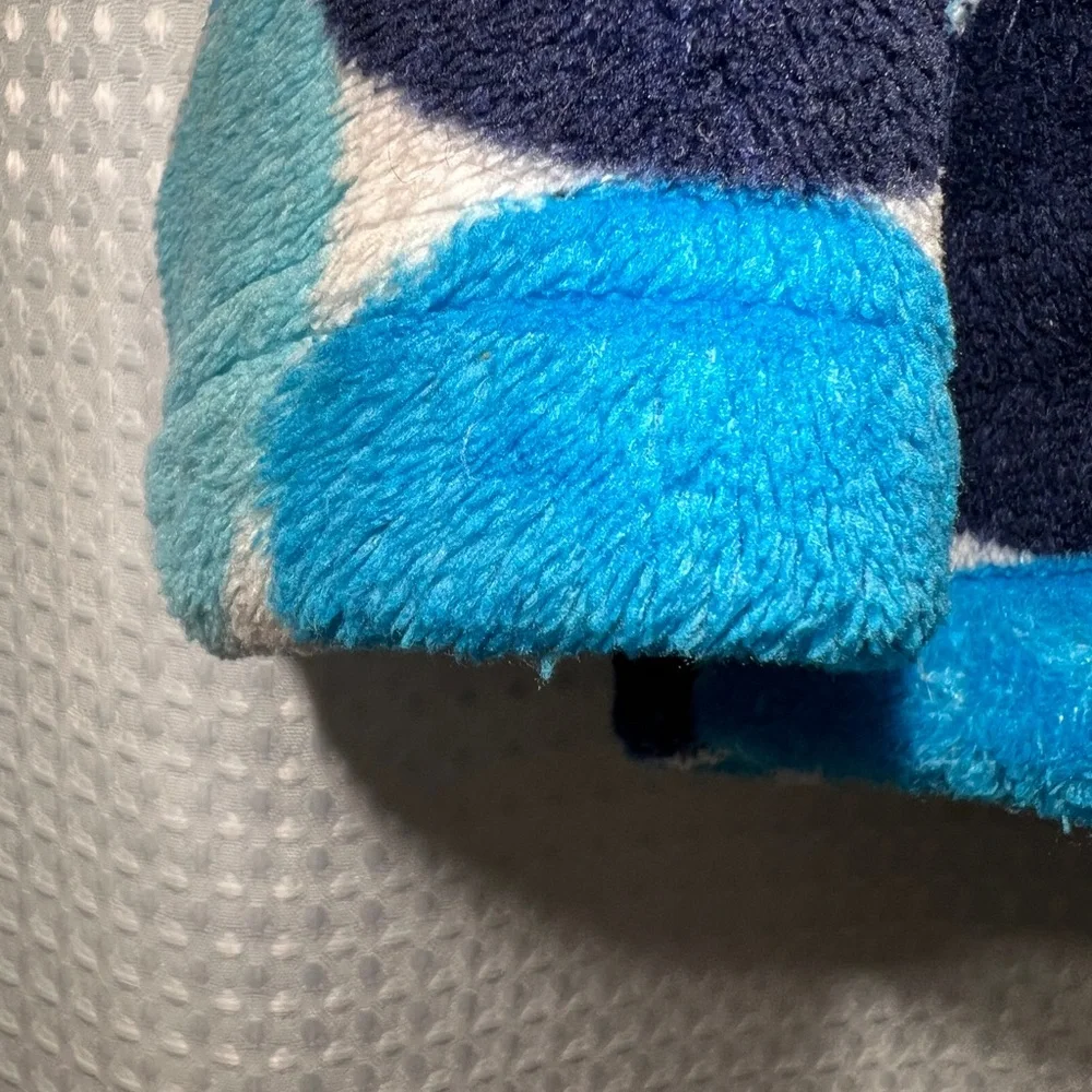 Hanna Andersson Plush Blue and Black Polka Dot fleece jacket - Picture 6 of 15